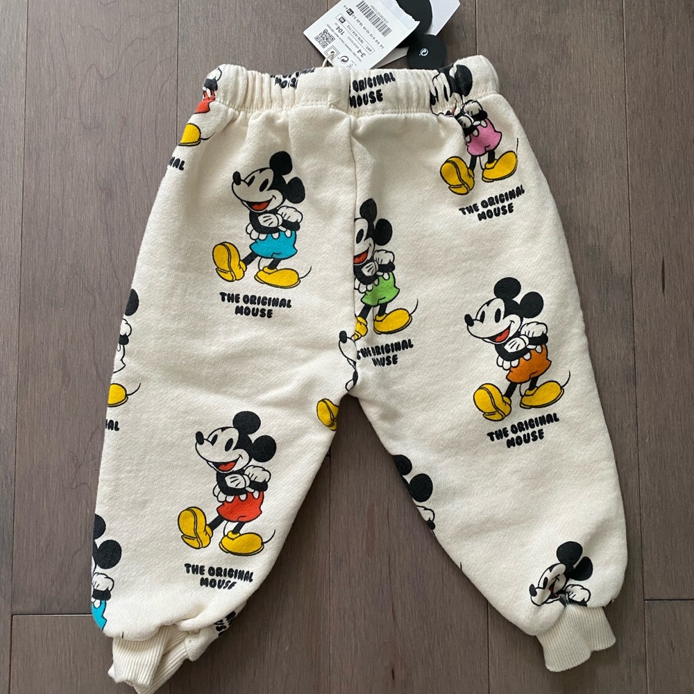 Zara Disney Mickey Mouse Toddler Joggers